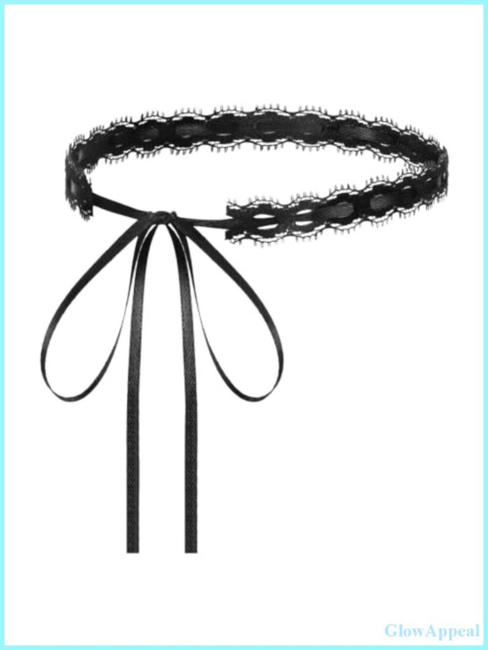 Black Lace Choker Vintage Hollow Necklace Satin Ribbon Adjustable Gothic